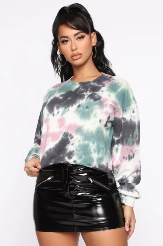 Memory Of Me Sweatshirt - Green/combo sold by Fashion Nova