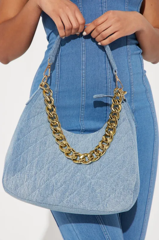 Hit The Streets Handbag - Light Wash sold by Fashion Nova