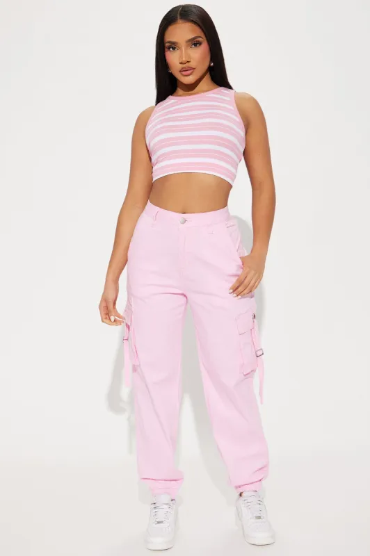 In the Trenches Utility Pant - Pink sold by Fashion Nova