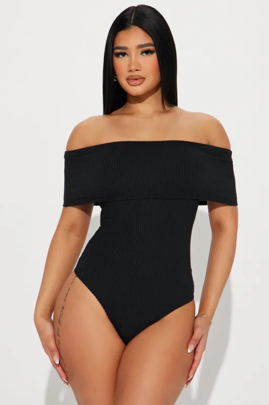 Make It Last Forever Bodysuit - Black sold by Fashion Nova