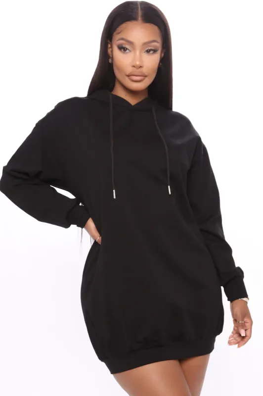 Can't Help Myself Oversized Hoodie - Black made by Fashion Nova