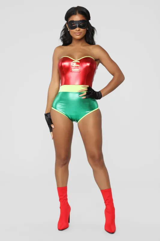Sultry Sidekick Costume - Red/Green sold by Fashion Nova