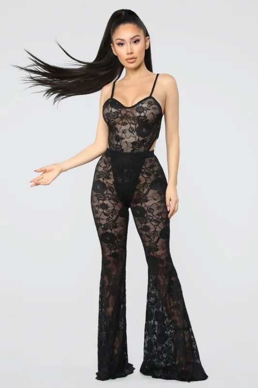 Love Love Lace Pant Set - Black sold by Fashion Nova