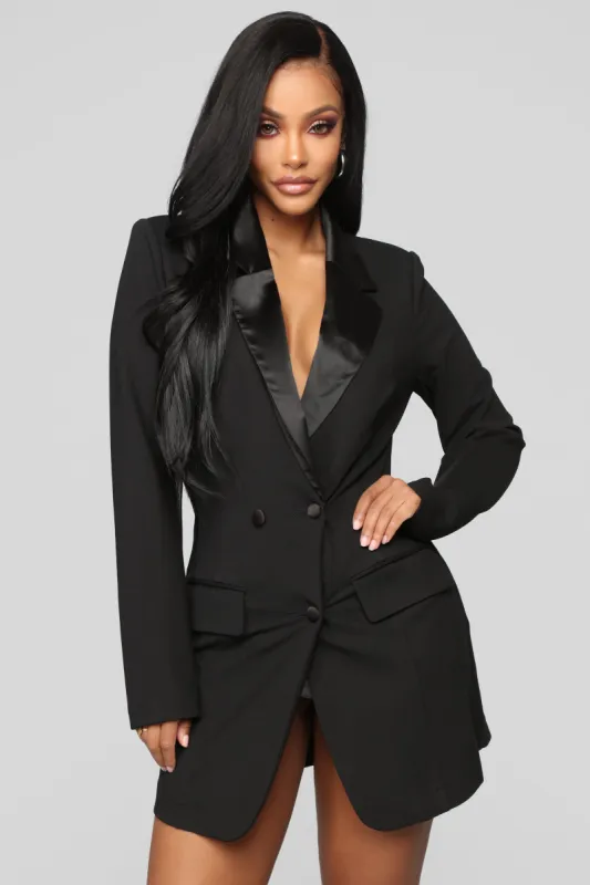 Well Suited Blazer Romper - Black sold by Fashion Nova
