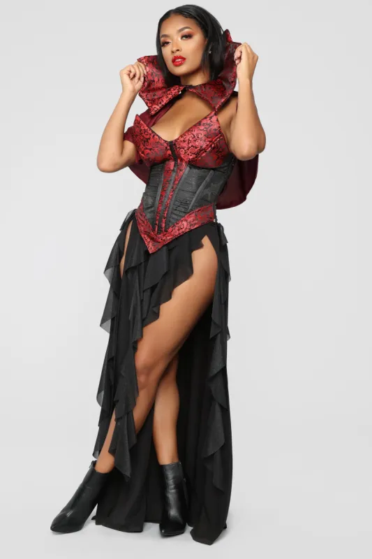 Blood Lusting Vampire Costume - Black/Red sold by Fashion Nova