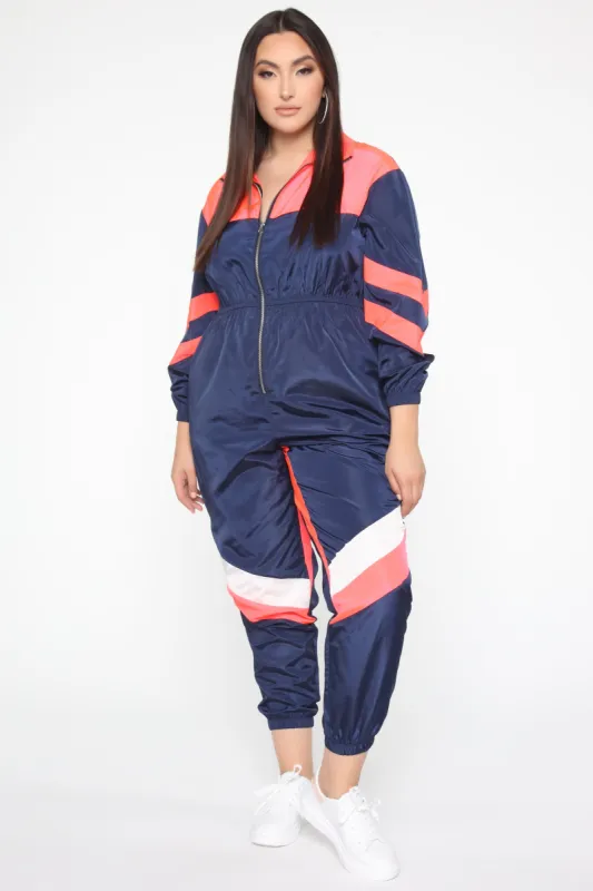 Love Like Yours Jumpsuit - Navy/Combo sold by Fashion Nova