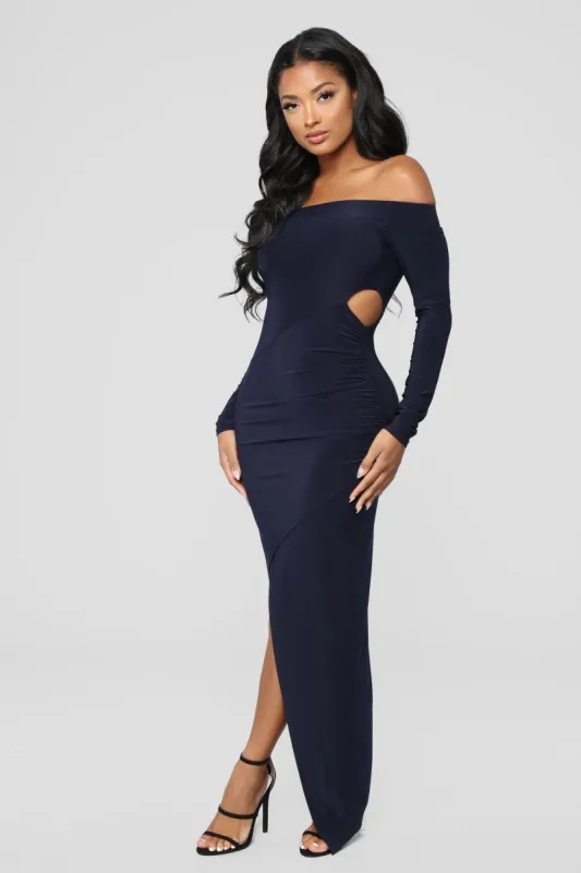 Take Over The Night Midi Dress - Navy sold by Fashion Nova