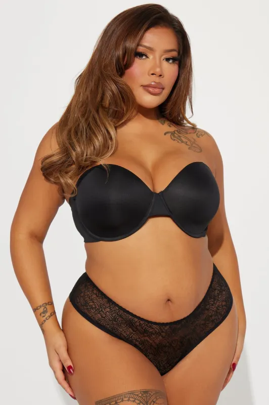 Tempted By You Crotchless Lace Panty - Black sold by Fashion Nova
