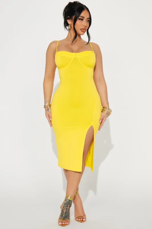 Diana Cami Midi Dress - Yellow sold by Fashion Nova