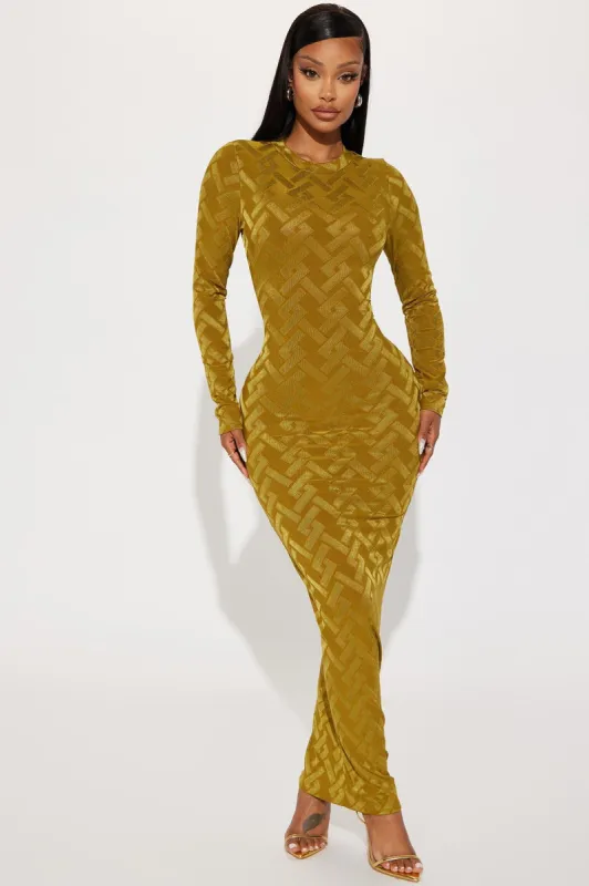 Marina Slinky Maxi Dress - Chartreuse sold by Fashion Nova