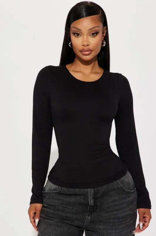 Alissa Double Lined Top - Black sold by Fashion Nova