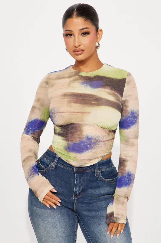 Taylor Mesh Top - Green sold by Fashion Nova