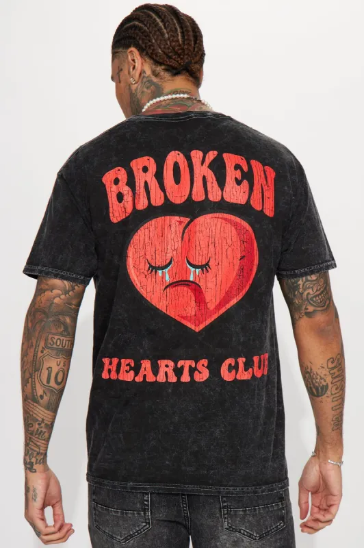 Club Broken Hearts Short Sleeve Tee - Black sold by Fashion Nova