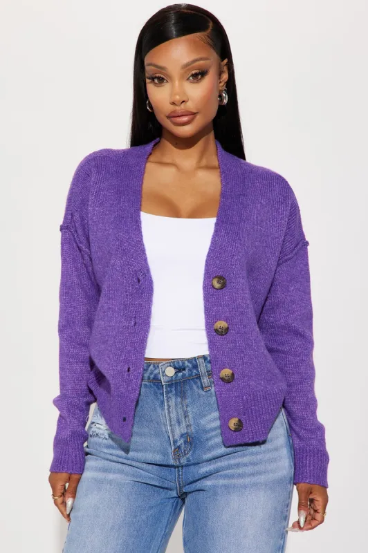 Ainsley Cardigan - Purple sold by Fashion Nova