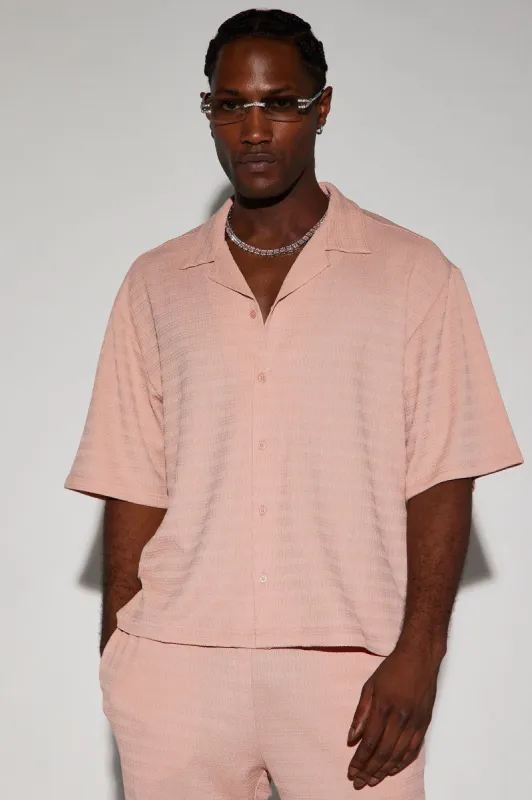 Boca Button Up Shirt - Mauve sold by Fashion Nova