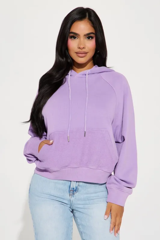 Anette Washed Pull Over Lounge Hoodie - Purple sold by Fashion Nova