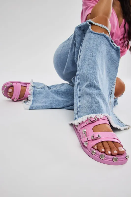 Let's Part Ways Casual Slides - Pink sold by Fashion Nova
