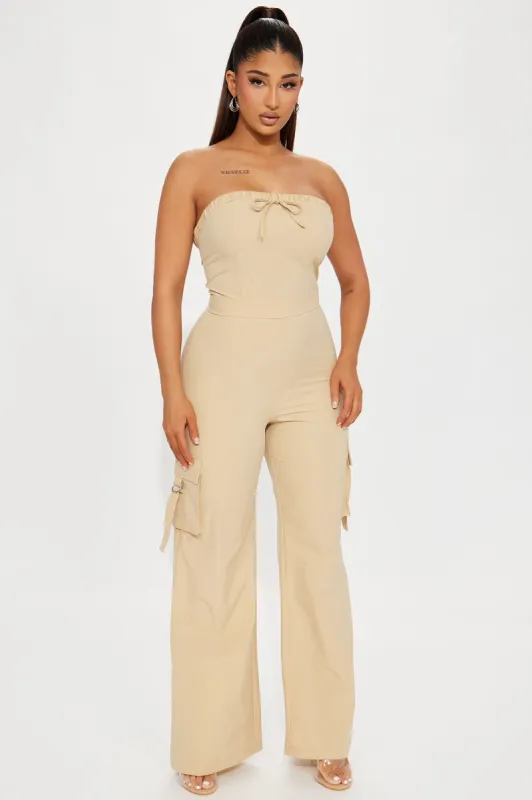 Without A Doubt Jumpsuit  - Khaki sold by Fashion Nova
