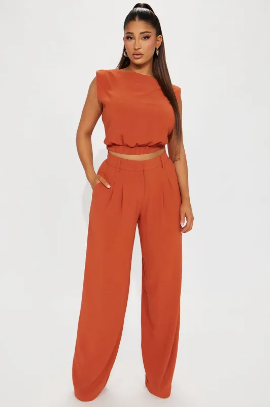 Kara Pant Set - Rust sold by Fashion Nova