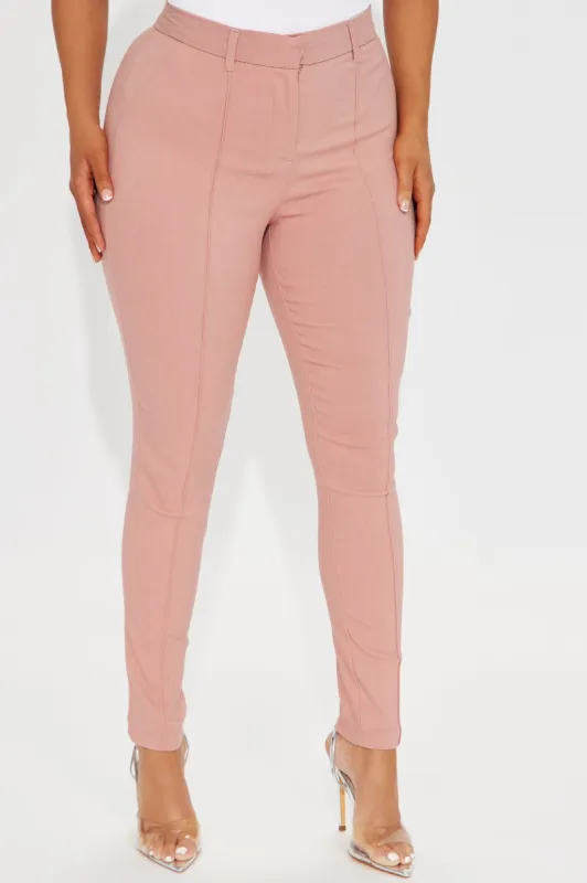 Raise The Bar Skinny Trouser - Mauve sold by Fashion Nova