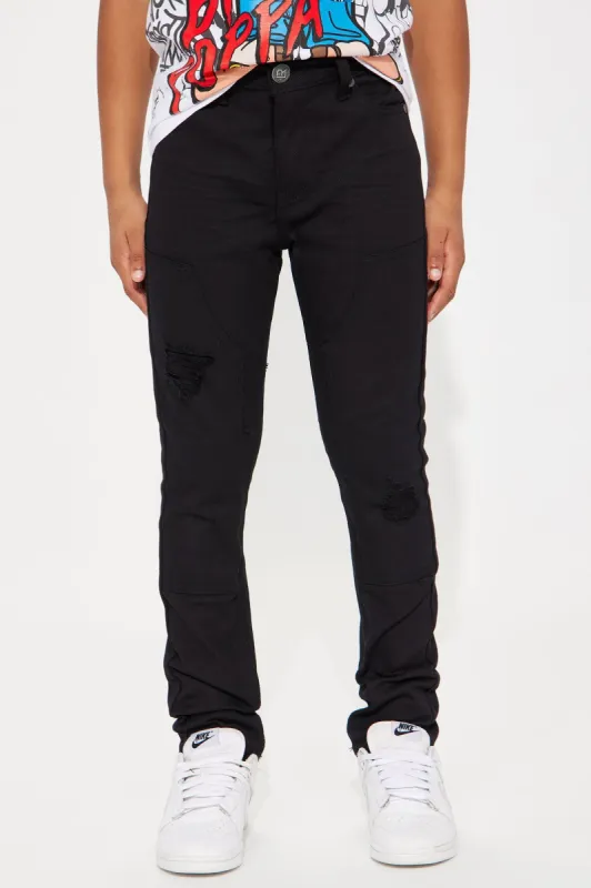 Mini Denim With Front Panel Skinny Jean - Black sold by Fashion Nova