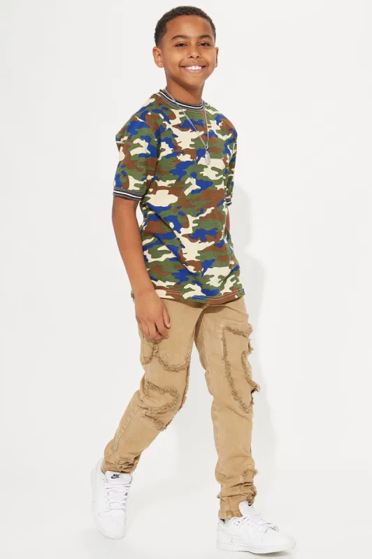 Mini Fray Away Skinny Jean - Khaki made by Fashion Nova