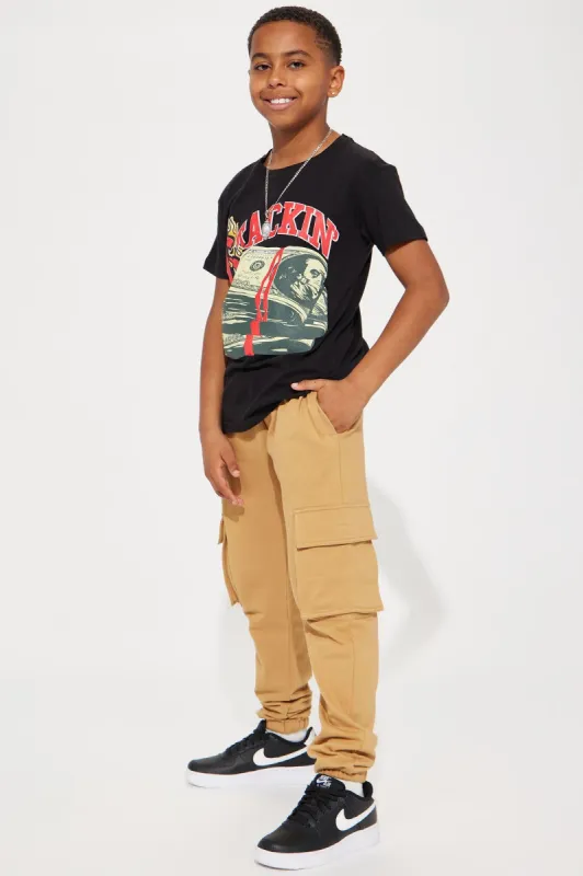 Mini Pretty Fly Fleece Joggers - Khaki sold by Fashion Nova
