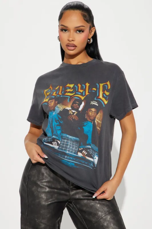 Eazy-E Cruisin Down The Street Tee - Black Wash sold by Fashion Nova