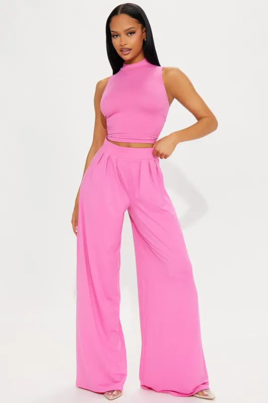 Endless Moment Pant Set - Pink sold by Fashion Nova