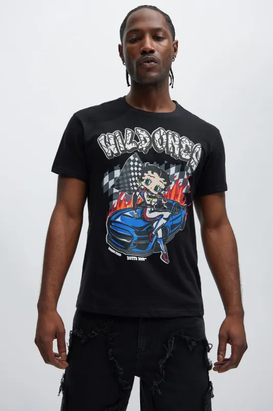 Betty Bop Wild Ones Short Sleeve Tee - Black sold by Fashion Nova