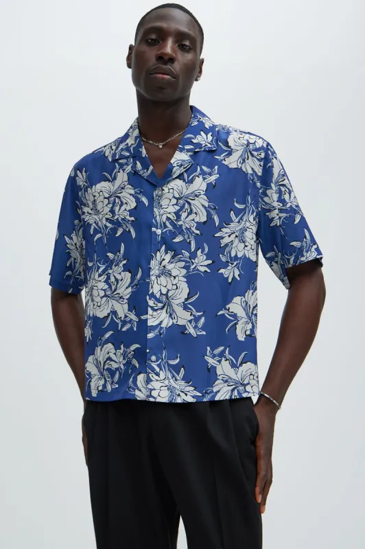 Chester Floral Shirt - Blue/combo sold by Fashion Nova