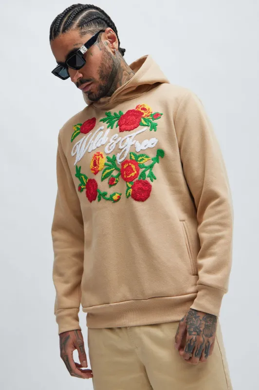 Wild & Free Hoodie - Khaki sold by Fashion Nova