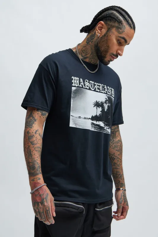 Wasteland Short Sleeve Tee - Black sold by Fashion Nova