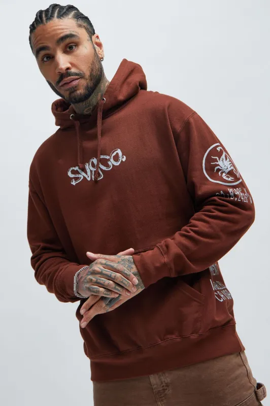 Savage Co. Scorpion Hoodie - Brown sold by Fashion Nova