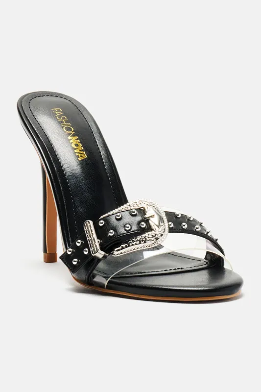 Freya Buckle Mules - Black sold by Fashion Nova
