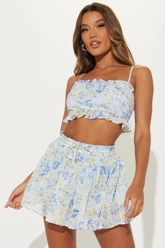 Daisy Skirt Set - Blue sold by Fashion Nova