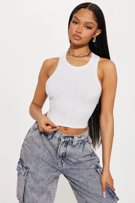 Demi Crew Neck Tee - Heather Grey sold by Fashion Nova