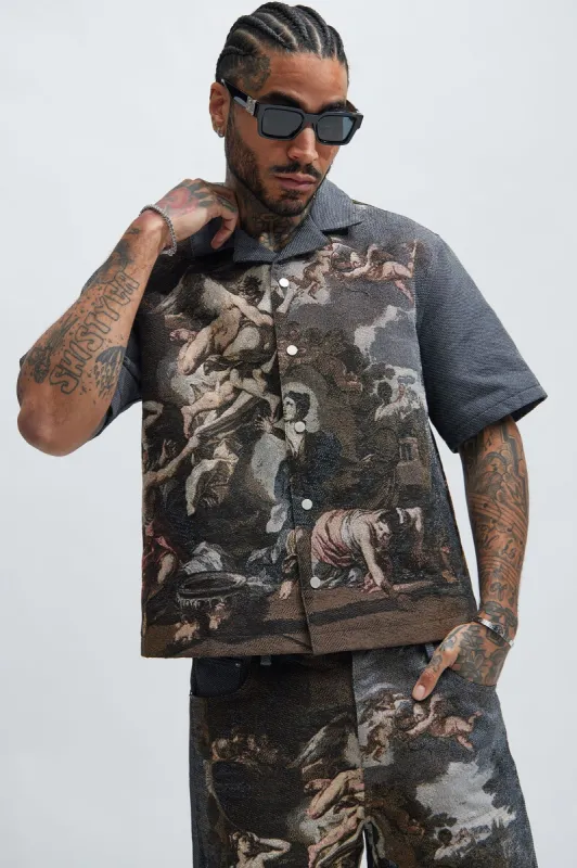 Ed Hardy True Eagle Fitted Tee - Grey sold by Fashion Nova