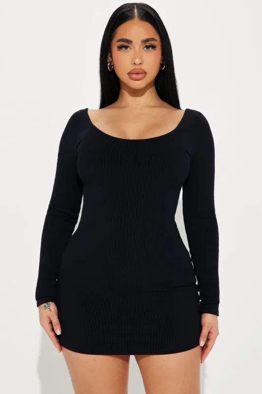 Marley Snatched Mini Dress - Black sold by Fashion Nova