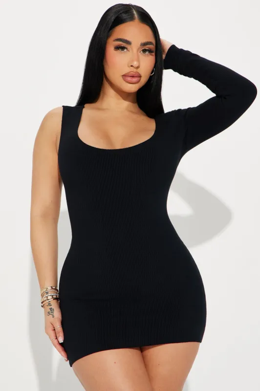 Brandi Snatched Mini Dress - Black sold by Fashion Nova