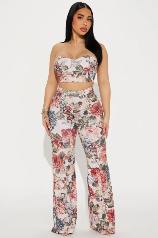 Sweet Moment Pant Set - Taupe/combo sold by Fashion Nova