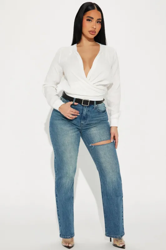 Sandra Linen Blouse Top - Off White sold by Fashion Nova