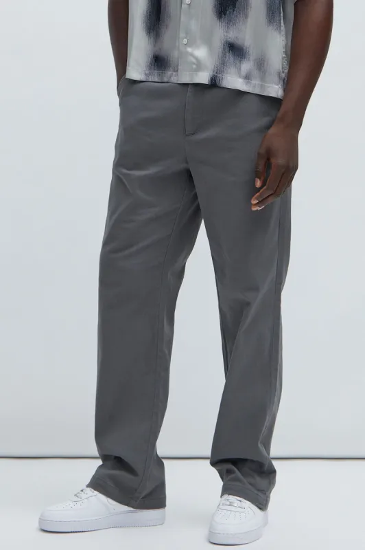 Mac Chino Straight Pants - Grey sold by Fashion Nova