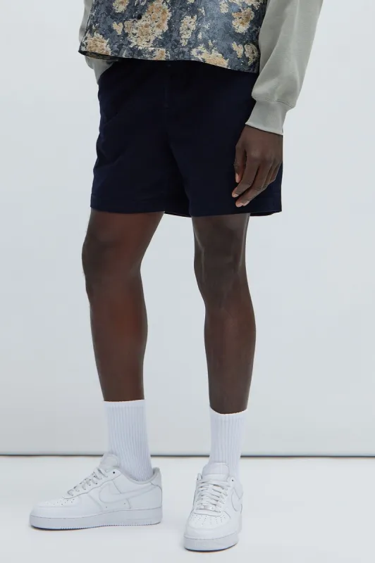 Twill Volley Shorts - Navy sold by Fashion Nova