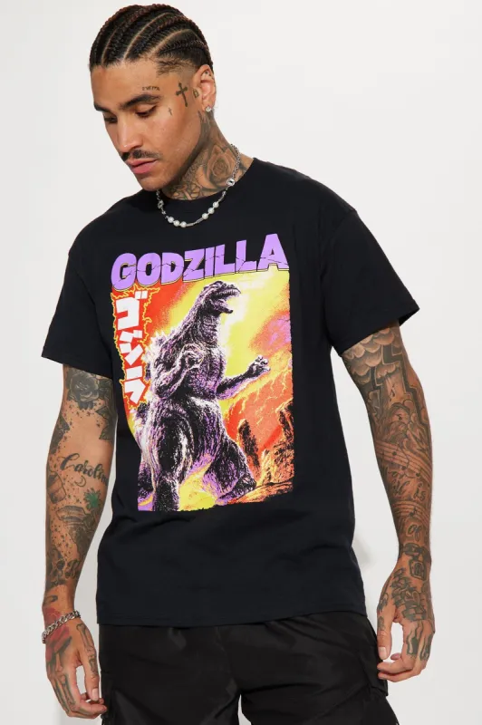 Godzilla Conquer Short Sleeve Tee - Black sold by Fashion Nova