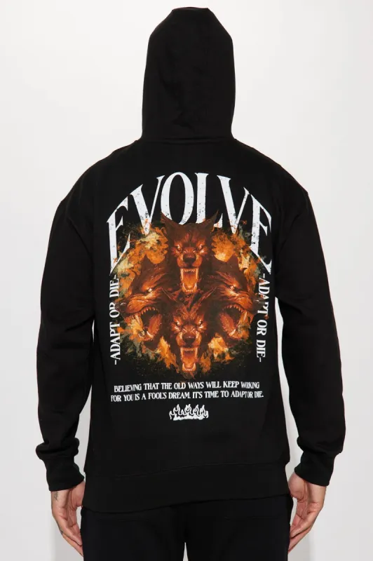 Adapt Or Die Hoodie - Black made by Fashion Nova