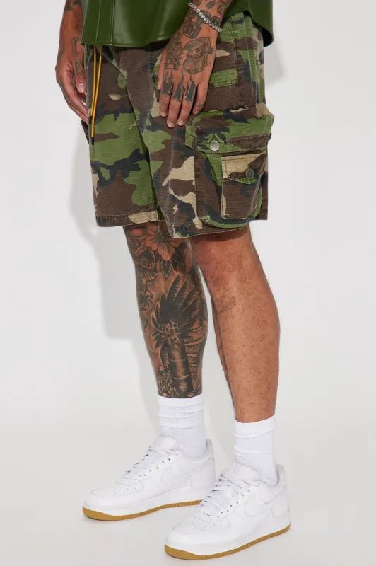 Games Calling Cargo Shorts - Camouflage sold by Fashion Nova