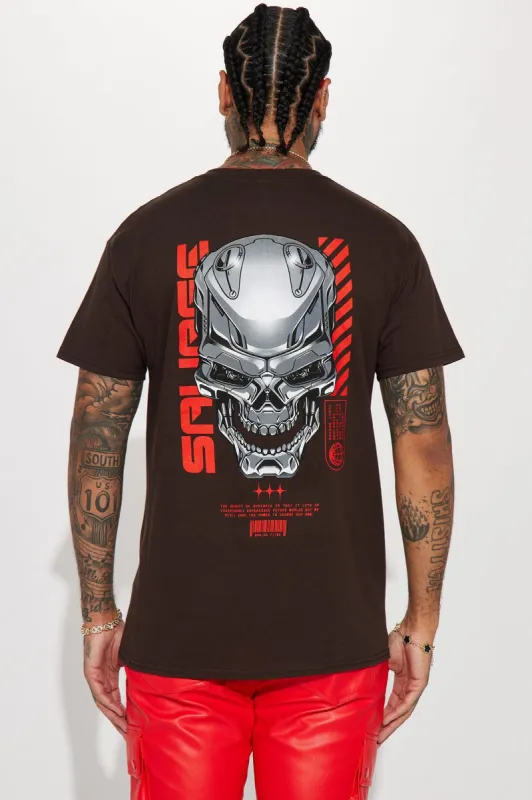 Savage Future Short Sleeve Tee - Chocolate sold by Fashion Nova