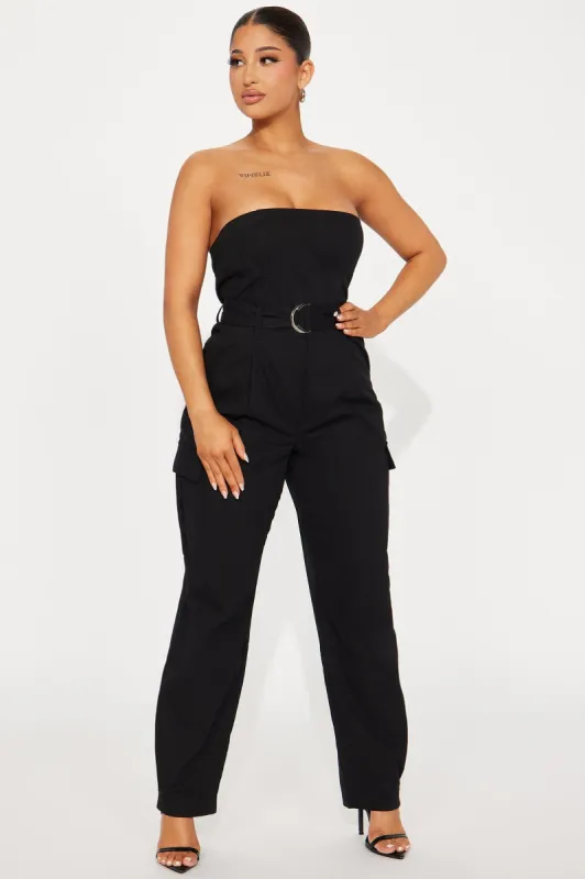 Admire Your Ways Jumpsuit - Black sold by Fashion Nova