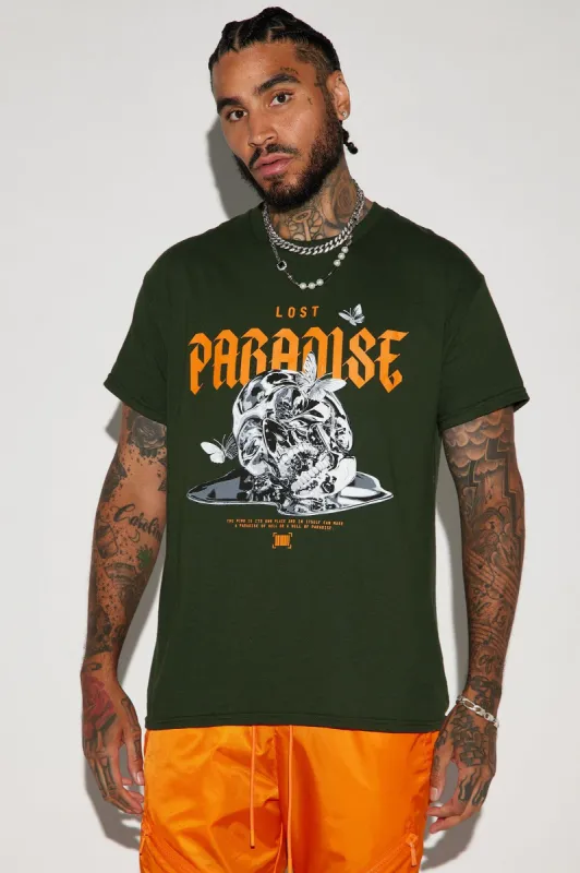 Lost Paradise Forever Short Sleeve Tee - Hunter sold by Fashion Nova